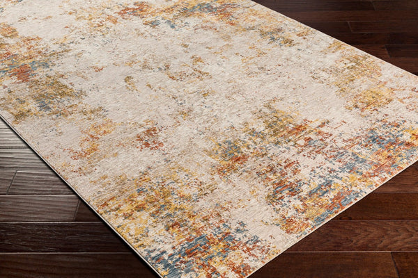 Livabliss Reina Machine Woven Polyester Area Rug with Fringe Detail for Living and Dining Rooms Light Gray, Cre 7'10" x 10'2" REN2311-710103