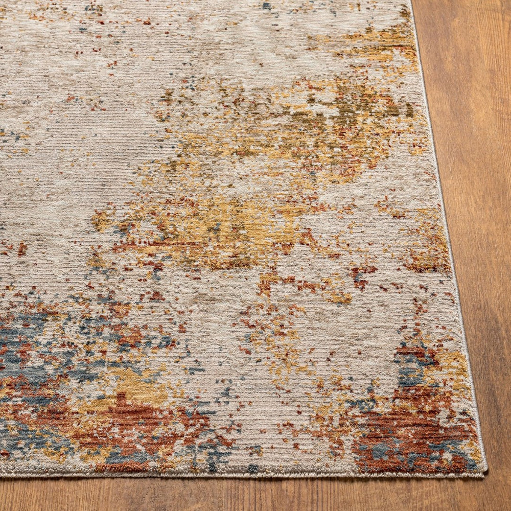 Livabliss Reina Machine Woven Polyester Area Rug with Fringe Detail for Living and Dining Rooms Light Gray, Cre 7'10" x 10'2" REN2311-710103