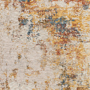 Livabliss Reina Machine Woven Polyester Area Rug with Fringe Detail for Living and Dining Rooms Light Gray, Cre 7'10" x 10'2" REN2311-710103