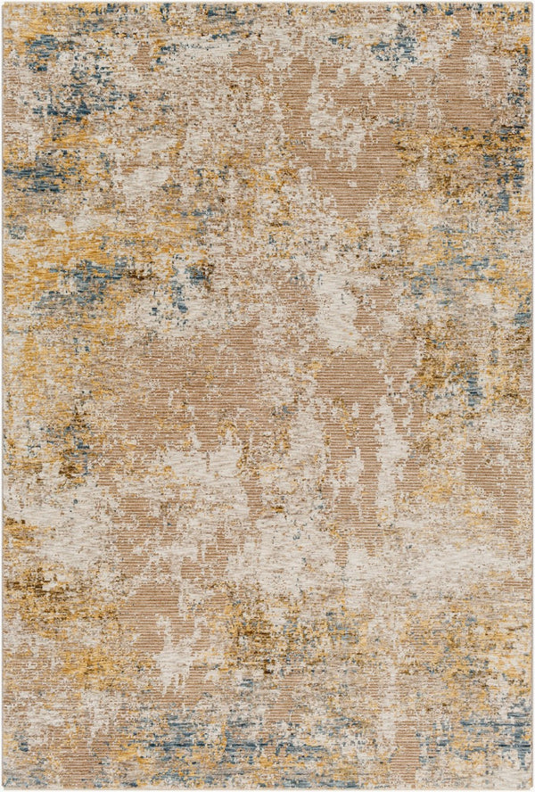 Livabliss Reina Geometric Polyester Area Rug with Fringe Turkish Woven Modern Living Room Anchor Cream, Light Gr 5' x 7'5" REN2312-575