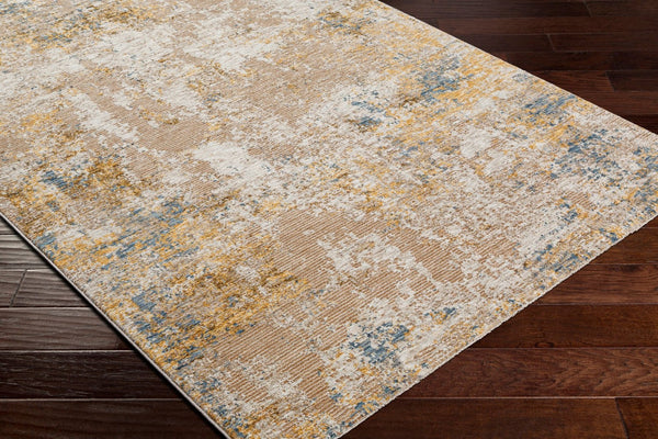 Livabliss Reina Geometric Polyester Area Rug with Fringe Turkish Woven Modern Living Room Anchor Cream, Light Gr 5' x 7'5" REN2312-575