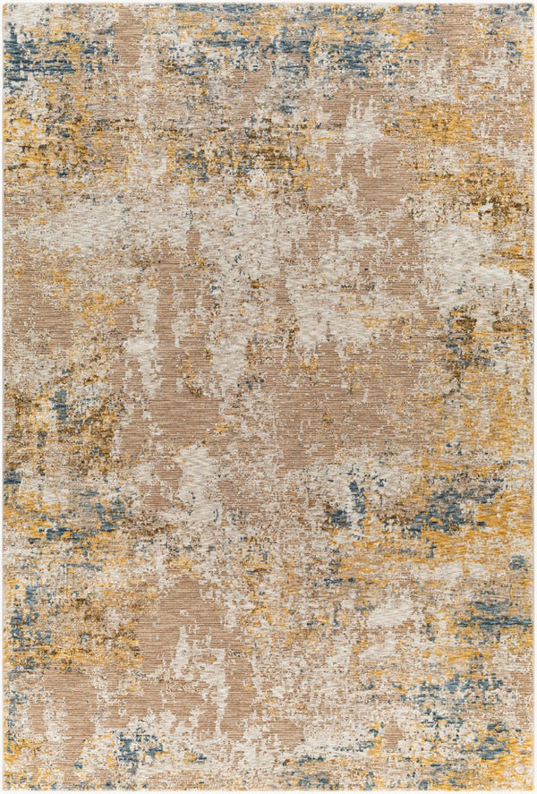 Livabliss Reina Geometric Polyester Area Rug with Fringe Turkish Woven Modern Living Room Anchor Cream, Light Gr 6'7" x 9'6" REN2312-6796