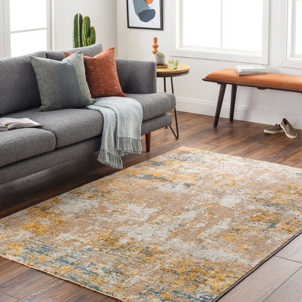 Livabliss Reina Geometric Polyester Area Rug with Fringe Turkish Woven Modern Living Room Anchor Cream, Light Gr 5' x 7'5" REN2312-575