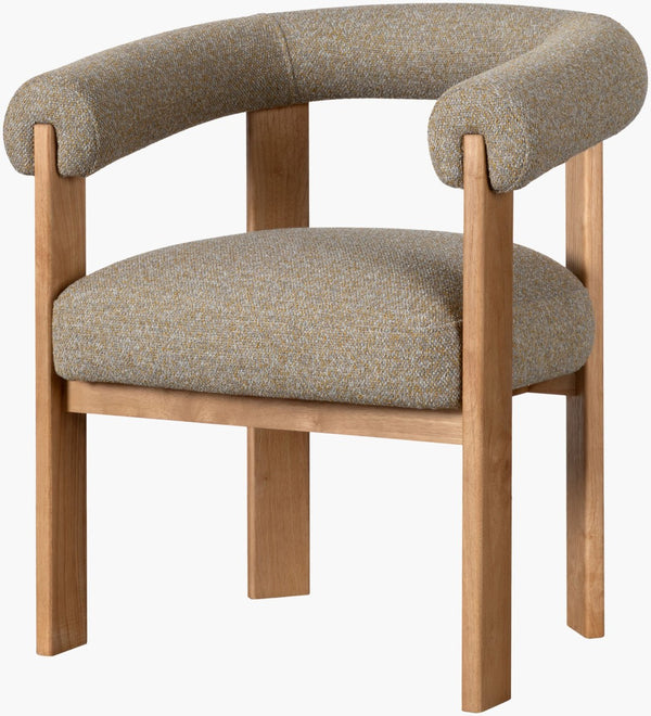 Surya Reno Memory Foam Upholstered Dining Chair with Solid Rubberwood Base for Any Table RENO001-302623