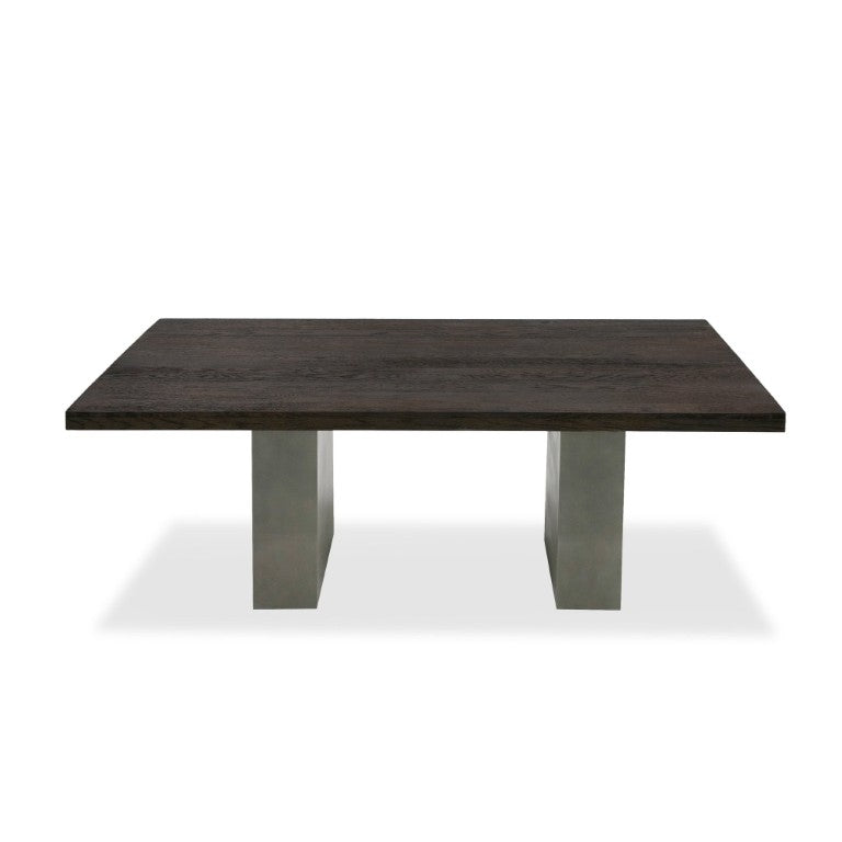VIG Furniture Renzo Heritage Oak & Concrete 79" Dining Table — Acrylic-Sealed Top, Fiber-Reinforced Base, Seats 6–8 VGGRRENZO-79
