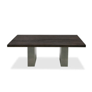 VIG Furniture Renzo Heritage Oak & Concrete 79" Dining Table — Acrylic-Sealed Top, Fiber-Reinforced Base, Seats 6–8 VGGRRENZO-79