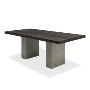 VIG Furniture Renzo Heritage Oak & Concrete 79" Dining Table — Acrylic-Sealed Top, Fiber-Reinforced Base, Seats 6–8 VGGRRENZO-79