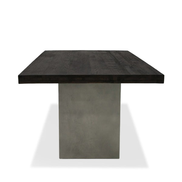 VIG Furniture Renzo Heritage Oak & Concrete 79" Dining Table — Acrylic-Sealed Top, Fiber-Reinforced Base, Seats 6–8 VGGRRENZO-79
