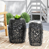 Christopher Knight Home® - Noble House - Satterlee Outdoor Metal Side Tables - Set of 2