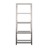 Homelegance By Top-Line Orsino Brushed Nickel Bookcase Nickel Metal