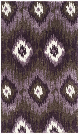 Safavieh Retro 2143 Power Loomed  Rug Dark Brown / Eggplant RET2143-2873-3