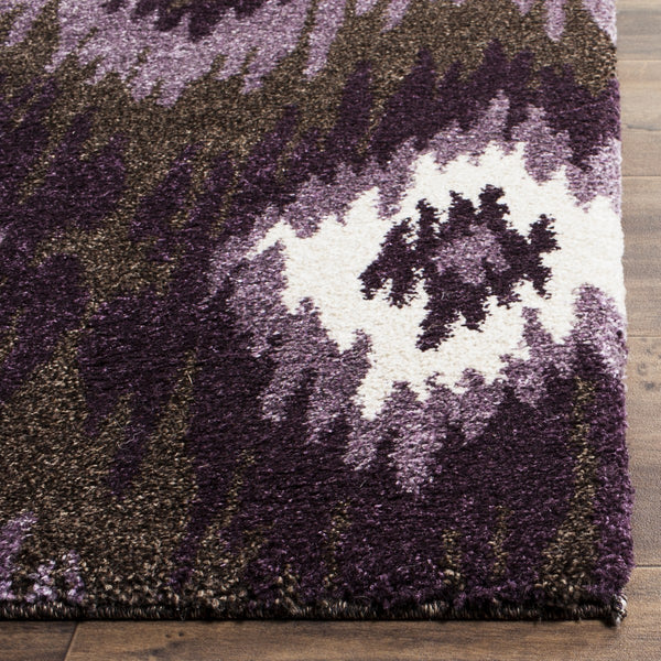 Safavieh Retro 2143 Power Loomed  Rug Dark Brown / Eggplant RET2143-2873-3