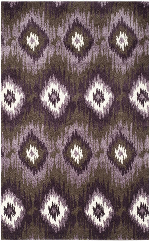 Safavieh Retro 2143 Power Loomed  Rug Dark Brown / Eggplant RET2143-2873-3