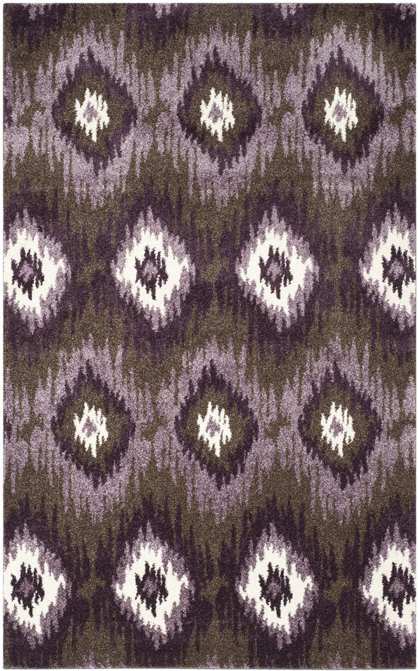 Safavieh Retro 2143 Power Loomed  Rug Dark Brown / Eggplant RET2143-2873-3