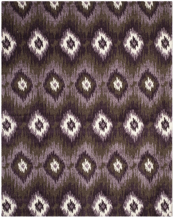 Safavieh Retro 2143 Power Loomed  Rug Dark Brown / Eggplant RET2143-2873-3