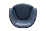 Parker Living Barolo - Vintage Navy 100% Italian Leather Swivel Club Chair - Set of 2 Vintage Navy SBAR#912S-2-VGNV Parker House