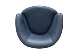 Parker House Parker Living Barolo - Vintage Navy Swivel Club Chair Vintage Navy Genuine Leather SBAR#912S-VGNV