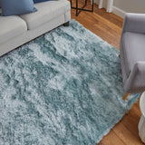 Feizy Rugs Indochine Plush Hand-tufted Polyester Shag Rug - Luxurious High Pile For Contemporary Spaces Blue,Silver Polyester 4944550flaq000f50