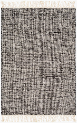 Surya Rex 2' X 3' Handmade Viscose & Wool Area Rug – Modern Style, Soft Touch, Easy Care, Made In India Black Viscose,Wool Rex4000-23