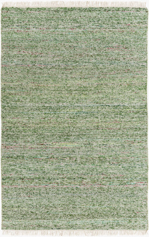 Surya Rex 2' X 3' Handmade Viscose & Wool Area Rug – Modern Style, Soft Touch, Easy Care, Made In India Grass Green Viscose,Wool Rex4001-576
