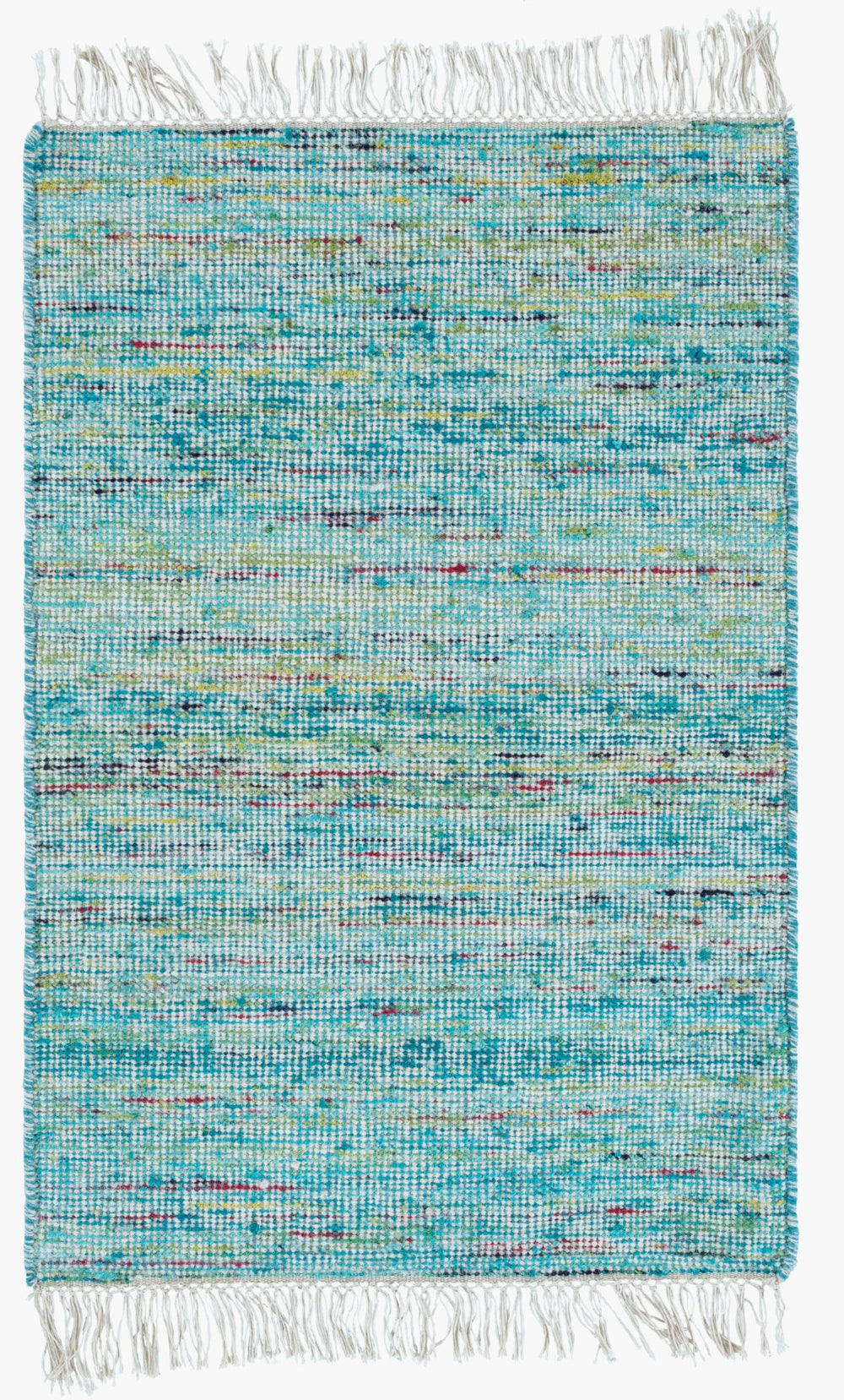 Surya Rex 2' X 3' Handmade Viscose & Wool Area Rug – Modern Style, Soft Touch, Easy Care, Made In India Aqua Viscose,Wool Rex4002-912