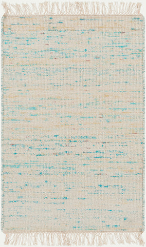 Surya Rex 2' X 3' Handmade Viscose & Wool Area Rug – Modern Style, Soft Touch, Easy Care, Made In India Aqua Viscose,Wool Rex4006-46