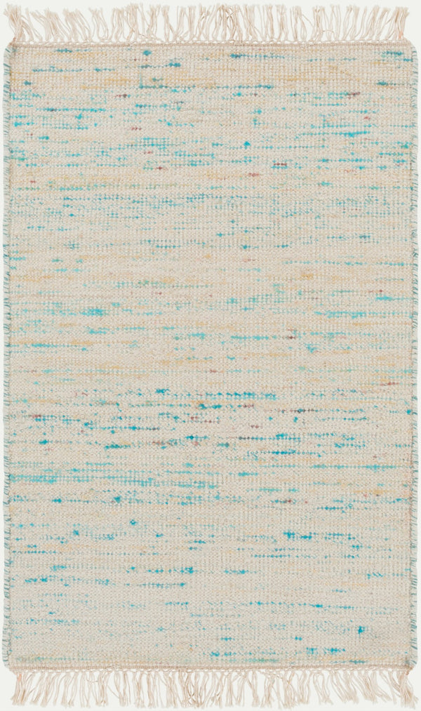 Surya Rex 2' X 3' Handmade Viscose & Wool Area Rug – Modern Style, Soft Touch, Easy Care, Made In India Aqua Viscose,Wool Rex4006-46