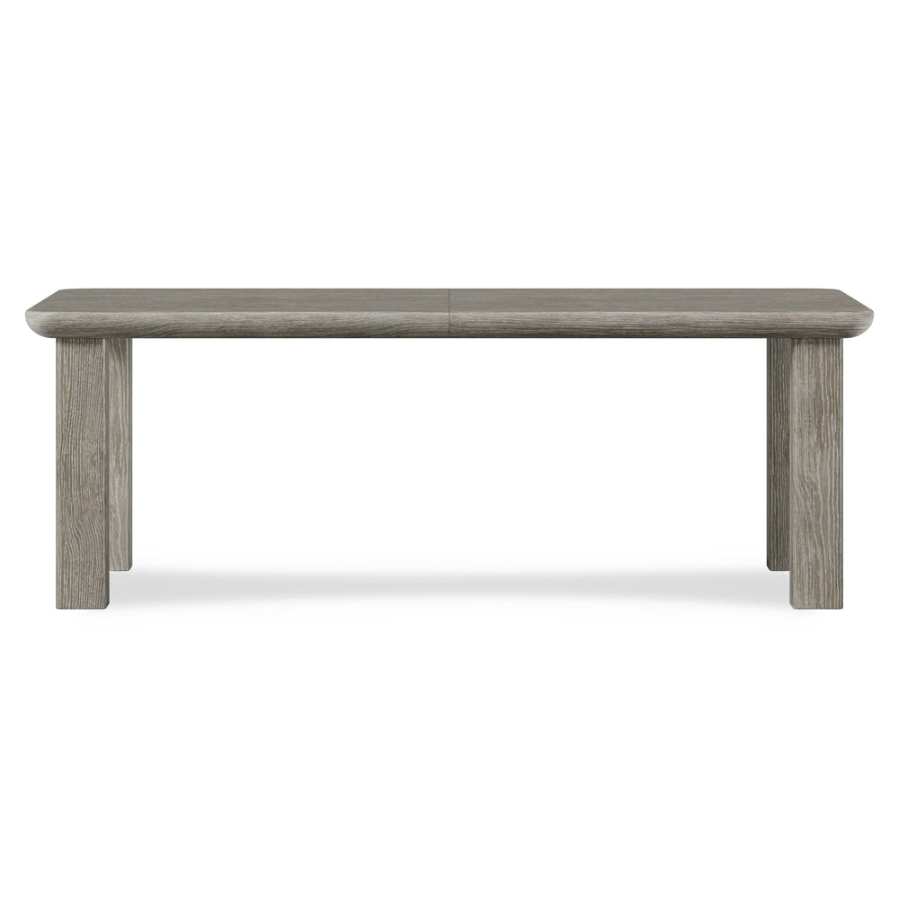 Bernhardt Bernhardt Monolith Dining Table With Wire-Brushed Oak Puma Finish, 84" Expandable Top, Rustic Modern Charm 343222