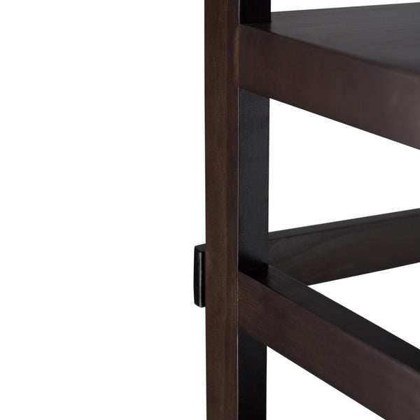 English Elm Acadian Handcrafted Ladder Shelf Bookcase In Rich Brunette Brown – Stylish Storage For Any Room B136P159413