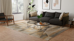 Feizy Rugs Jaxson Contemporary Wool & Nylon Rug With Hand-carved Details For A Luxurious And Artistic Touch Tan,Brown,Gray Wool,Nylon Jxn39pxfgrymltf00