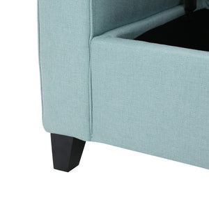 English Elm Hayes Upholstered Storage Bench with Rolled Arms for Entryway Bedroom or Living Room 57735.00LBL