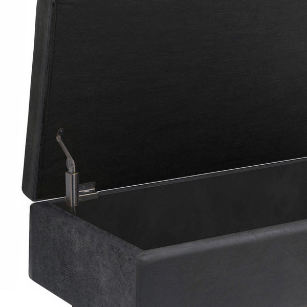 English Elm Owen Small Rectangular Storage Ottoman - Versatile Faux Leather Furniture For Modern Living Spaces B136P159195-GIGA