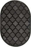 Nourison Easy Care NES01 Machine Made Flat Weave Solid Border Indoor/Outdoor Modern Outdoor Rug Charcoal Black, Charcoal Black 84% Polypropylene,16% Polyester 99446934963