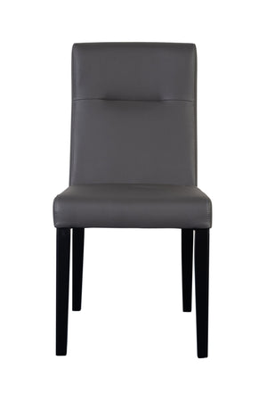 Porter Designs Porter Verona Contemporary Dining Chairs (Set Of 2) - Stylish Gray Faux Leather With Black Legs Gray Fabric 07-204c-02-552