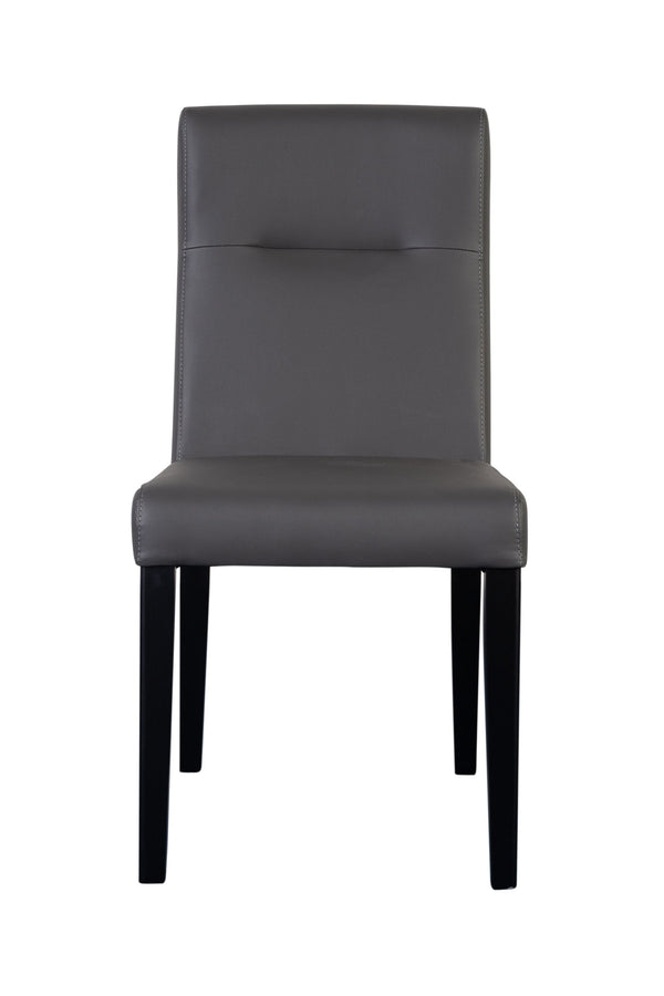 Porter Designs Porter Verona Contemporary Dining Chairs (Set Of 2) - Stylish Gray Faux Leather With Black Legs Gray Fabric 07-204c-02-552