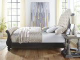 English Elm Steve Silver - Rhapsody - King Sleigh Bed - Beige