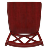 Homelegance By Top-Line Juliette X-Back Bar Height Chairs (Set of 2) Red Rubberwood