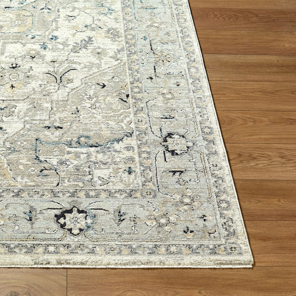 Livabliss Reflection Traditional Persian Fringe Area Rug Polyester Woven for Living Dining Rooms Ivory, Blue 10' x 13'11" RFL2303-101311