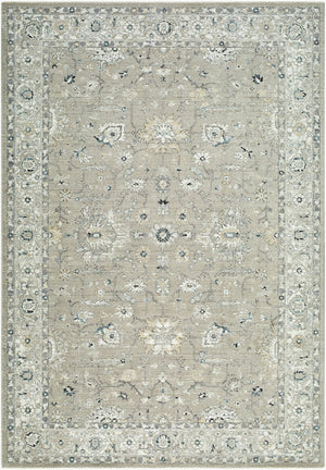Livabliss Reflection Traditional Oriental Fringe Area Rug Polyester Woven Living Room Floor Ivory, Medium G 6'7" x 9'6" RFL2304-6796