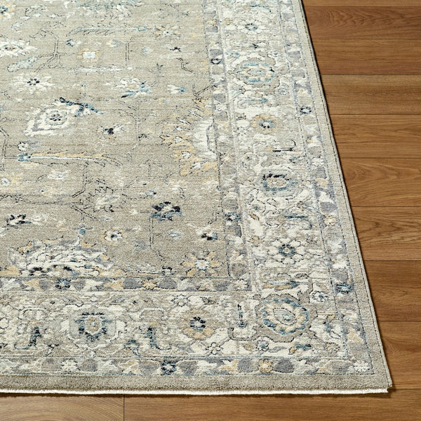 Livabliss Reflection Traditional Oriental Fringe Area Rug Polyester Woven Living Room Floor Ivory, Medium G 6'7" x 9'6" RFL2304-6796