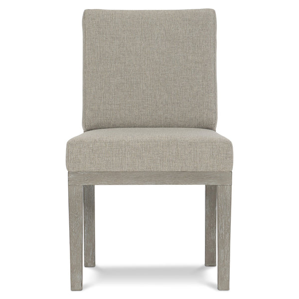 Bernhardt Bernhardt Driftwood Gray Upholstered Side Chair With Cerused Acacia Frame, Rustic Modern Comfort For Dining 306547