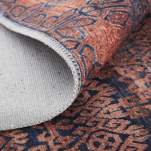 Feizy Rugs Voss Collection Bold Transitional Area Rug In Vibrant Colors For A Striking Home Aesthetic Red,Brown,Blue Polyester Vos39h4ftanblui7a