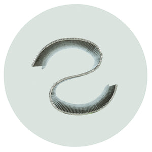 Bernhardt Bernhardt Sculptural Serpentine 60" Round Dining Table — Bright Nickel Aluminum Base, Clear Glass Top Excellence K1229