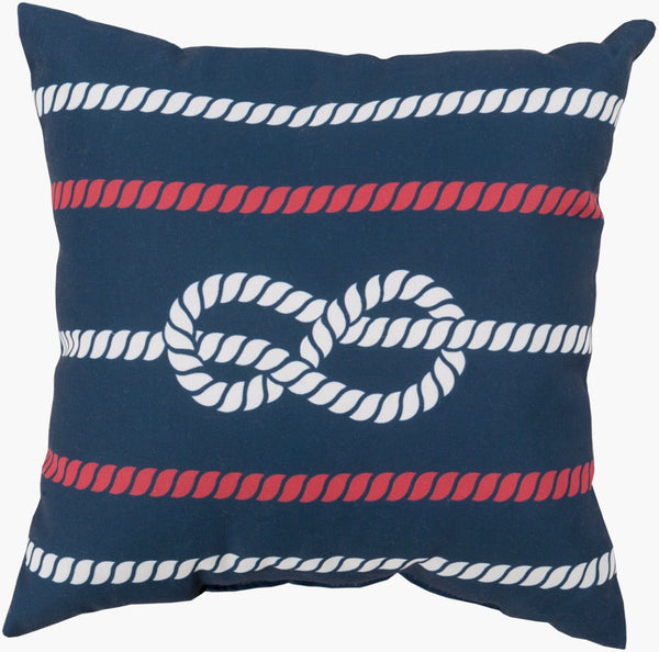 Livabliss Rain Coastal Woven Throw Pillow Textured Polyester Square for Beach House Decor RG079-1818
