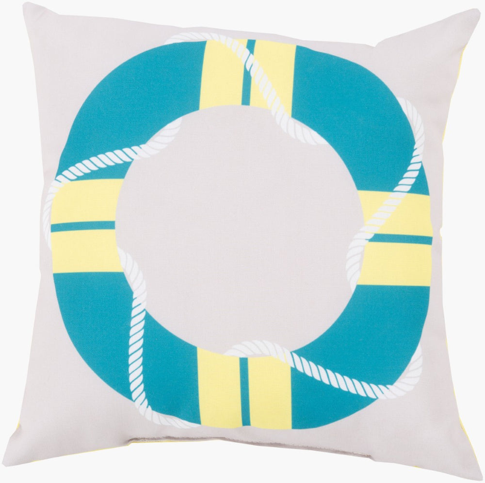 Livabliss Rain Woven Coastal Accent Pillow Square Polyester Fill for Sofa or Bed Decor RG081-1818