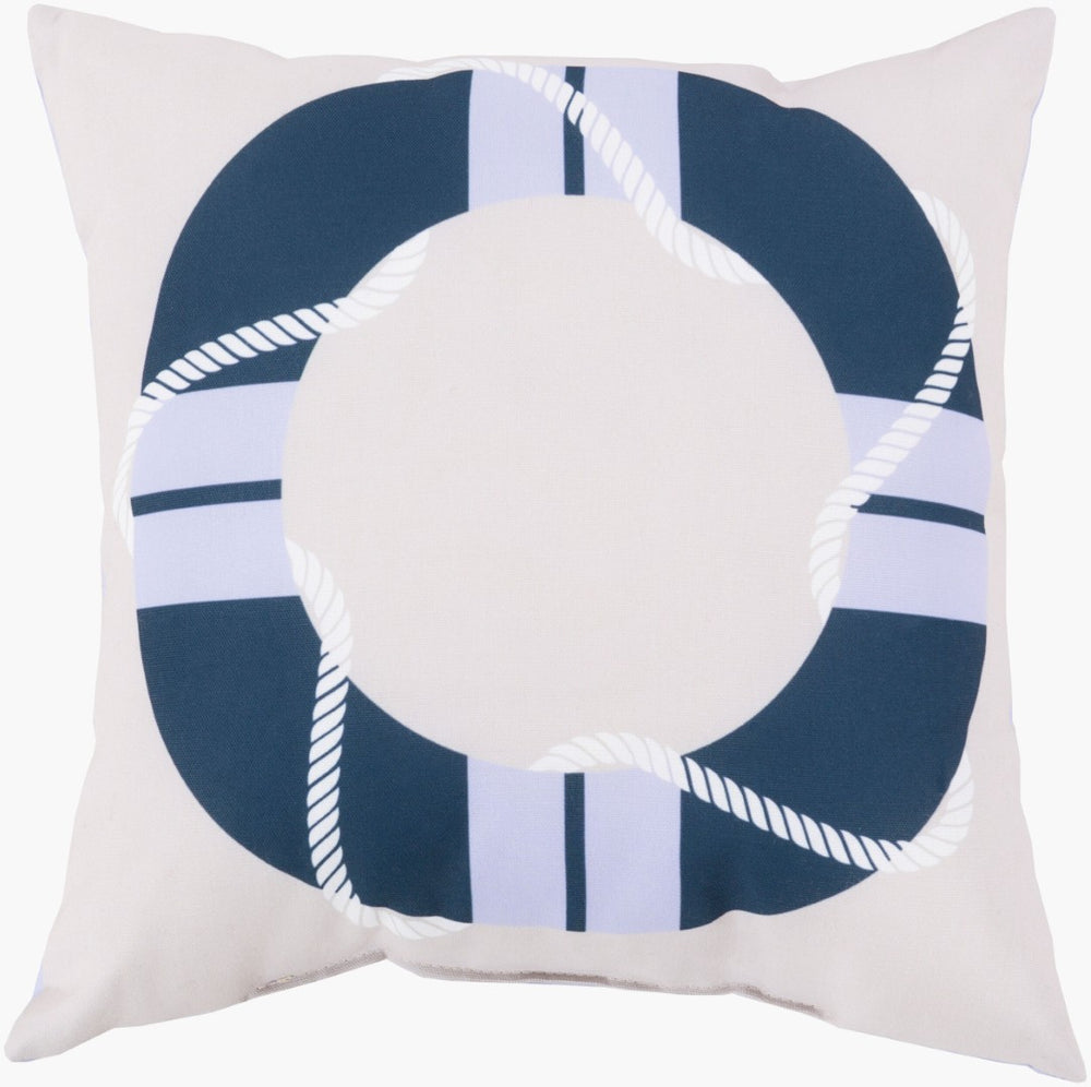 Livabliss Rain Woven Coastal Accent Pillow Polyester Square Sofa and Bed Decor 18 Inch RG082-1818
