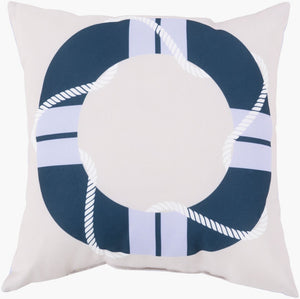 Livabliss Rain Woven Coastal Accent Pillow Polyester Square Sofa and Bed Decor 18 Inch RG082-1818