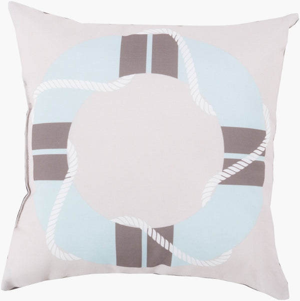 Livabliss Rain Woven Coastal Floor Pillow Oversized Polyester Square Accent for Living Rooms RG084-2626