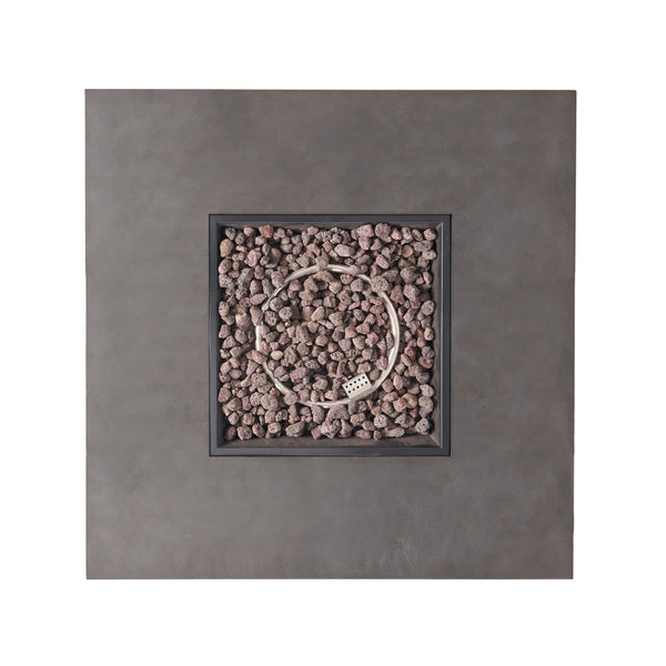 English Elm Square Iron Propane Fire Pit 50000 Btu Powder Coated Outdoor Patio Gathering 62838.00CONRT-50K_67760.00CONR