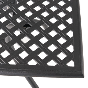 English Elm Christopher Knight Home® - CAYMAN Cast Aluminum 39.5" Square Patio Dining Table – Lightweight Black Sand Mesh Top, Easy Assemble 54586.00SAD